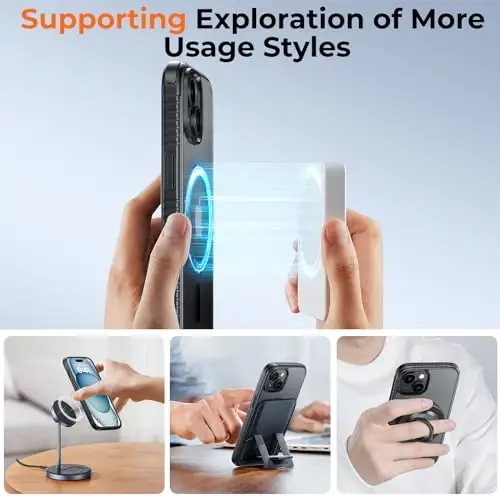 Kırılmaz iPhone 15 Manyetik Kılıfı [MagSafe Uyumlu] [Askeri Düzeyde Darbeye Dayanıklı] [Kaymaz] Saydam Mat Arka Yumuşak Silikon Koruyucu Kılıf iPhone 15 için, Siyah - UNBREAKCABLE (1)