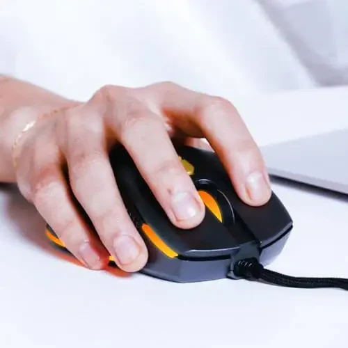 Unbreakable Gaming M-1 Wired Gaming Mouse – High-Performance PC Gaming Mouse with 12,000DPI Adjustable Sensor – Mouse Wired Gaming Accessories for Desk – Ergonomic Light Up Mouse with Side Buttons - 4