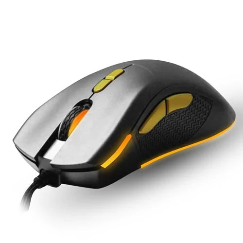 Unbreakable Gaming M-1 Wired Gaming Mouse – High-Performance PC Gaming Mouse with 12,000DPI Adjustable Sensor – Mouse Wired Gaming Accessories for Desk – Ergonomic Light Up Mouse with Side Buttons - 6