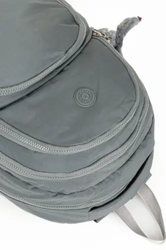 Kırinkıl Su Geçirmez Kumaş Büyük Boy Unisex Okul Sırt Ve Seyahat Çantası - gri - 3