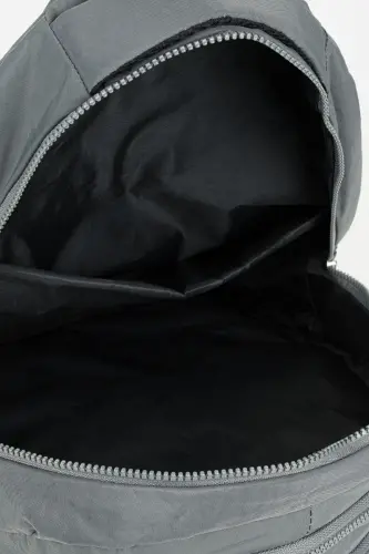 Kırinkıl Su Geçirmez Kumaş Büyük Boy Unisex Okul Sırt Ve Seyahat Çantası - gri - 6