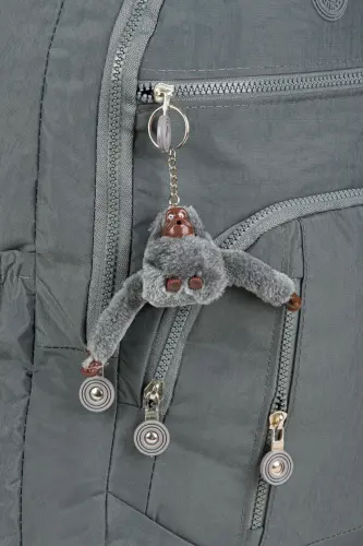 Kırinkıl Su Geçirmez Kumaş Büyük Boy Unisex Okul Sırt Ve Seyahat Çantası - gri2 - 3