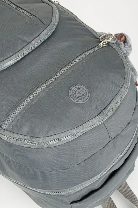 Kırinkıl Su Geçirmez Kumaş Büyük Boy Unisex Okul Sırt Ve Seyahat Çantası - gri2 - 4