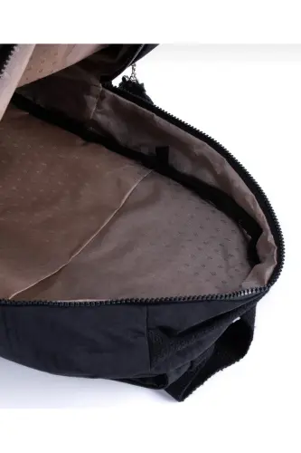 Kırinkıl Su Geçirmez Kumaş Büyük Boy Unisex Okul Sırt Ve Seyahat Çantası - Siyah1 - 3