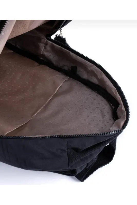 Kırinkıl Su Geçirmez Kumaş Büyük Boy Unisex Okul Sırt Ve Seyahat Çantası - Siyah1 - 3