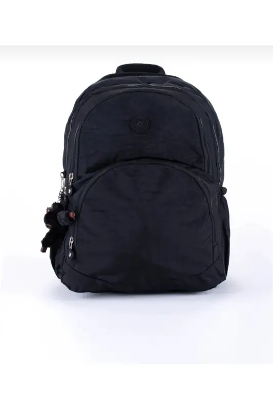 Kırinkıl Su Geçirmez Kumaş Büyük Boy Unisex Okul Sırt Ve Seyahat Çantası - Siyah1 - 4