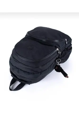 Kırinkıl Su Geçirmez Kumaş Büyük Boy Unisex Okul Sırt Ve Seyahat Çantası - Siyah1 - 6