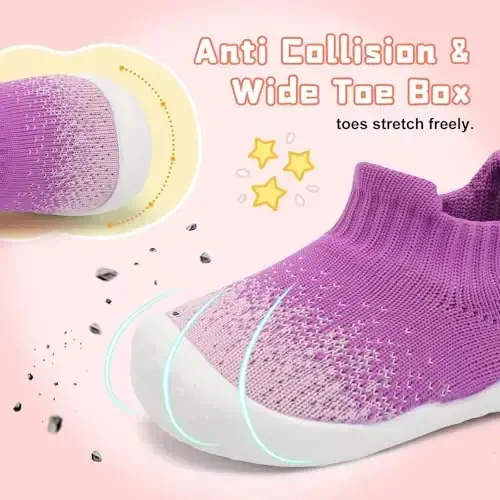 Centipede Demon Baby Shoes Baby Boys Girls Sock Shoes Breathable Infants Toddlers Slippers Indoor Outdoor Boots First Walking Shoe Slip On Sneakers Non Slip with Soft Rubber Soles - 2