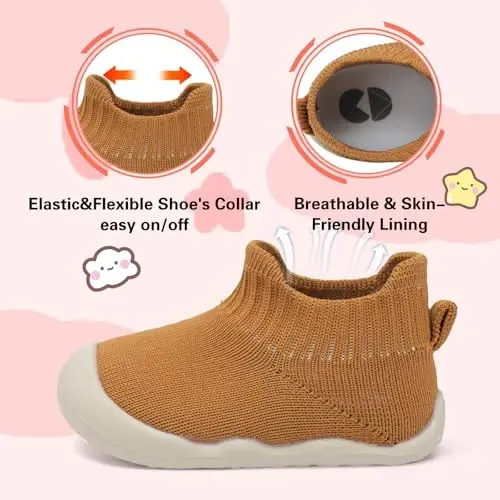 Centipede Demon Baby Shoes Baby Boys Girls Sock Shoes Breathable Infants Toddlers Slippers Indoor Outdoor Boots First Walking Shoe Slip On Sneakers Non Slip with Soft Rubber Soles - 5