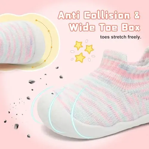 Centipede Demon Baby Shoes Baby Boys Girls Sock Shoes Breathable Infants Toddlers Slippers Indoor Outdoor Boots First Walking Shoe Slip On Sneakers Non Slip with Soft Rubber Soles - 2