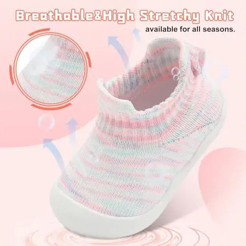 Centipede Demon Baby Shoes Baby Boys Girls Sock Shoes Breathable Infants Toddlers Slippers Indoor Outdoor Boots First Walking Shoe Slip On Sneakers Non Slip with Soft Rubber Soles - 4