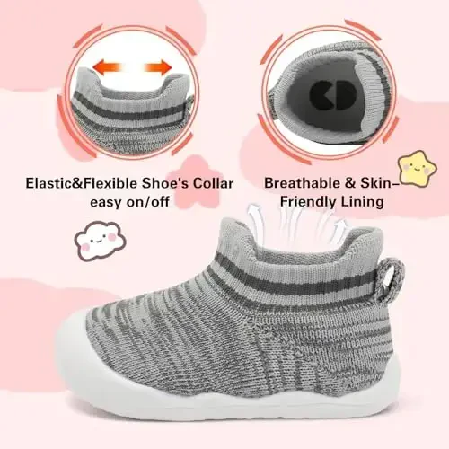Centipede Demon Baby Shoes Baby Boys Girls Sock Shoes Breathable Infants Toddlers Slippers Indoor Outdoor Boots First Walking Shoe Slip On Sneakers Non Slip with Soft Rubber Soles - 5