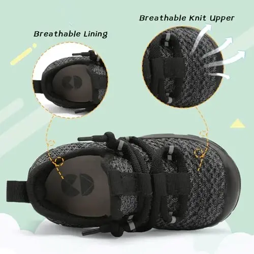 Centipede Demon Toddler Shoes Boys Girls Barefoot Shoes Kids Breathable Walking Running Shoe Slip on Sneakers Lightweight Outdoor Athletic Tennis Shoe - 4