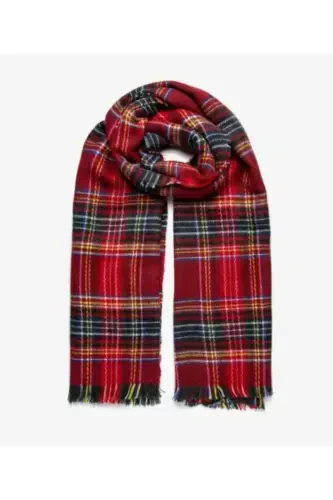 Kırmızı Iskoç Atkı-Kırmızı - MAKRO OPTIK (1)