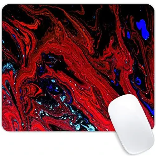 Red Magma Marble Mouse pad Customized Mousepad Non-Slip Rubber Base Mouse Pads for Computers Laptop Office Desk Accessories Mouse pad (Red Magma Marble) - GOODSPROUT