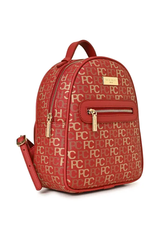 Kırmızı Tramlı Alfabe Kadın Sırt Cantası 05PO22Y1541-Kırmızı - PIERRE CARDIN