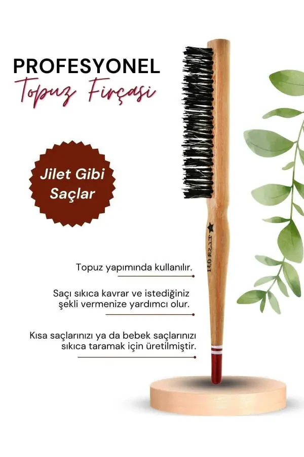 Kırmızı Uçlu Topuz Fırçası - 2