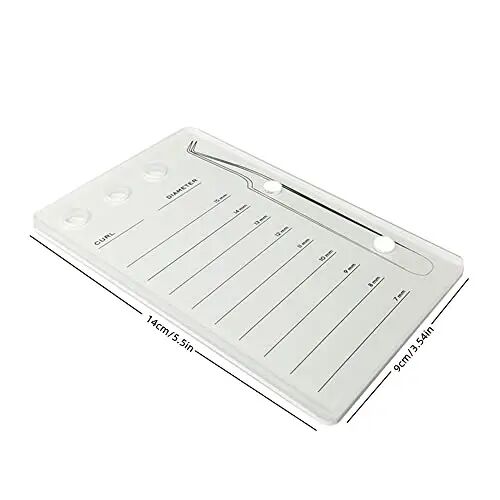 Kirpik Aşılama Paleti, Akrilik Kirpik Tabla Tutucu, 7-15mm Ölçülü Tutkal Kapları Cımbız için Vantuzlu Kirpik Uzatma Saklama Conta Pedleri (beyaz) - 3