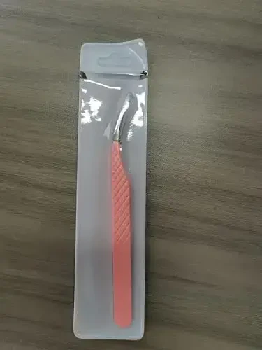 Eyelash Extension Tweezers FADLASH Tweezers Precision Slanted Straight Tip for Isolation & Classic Lash Extensions Pointed Lash Tweezers for Eyelash Extensions Pink - FADLASH (1)