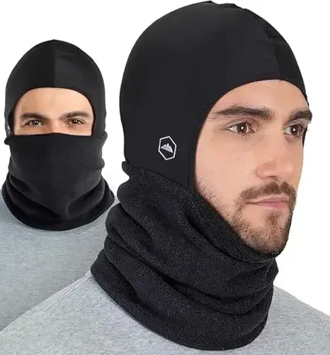Tough Headwear Winter Neck Warmer-Fleece Balaclava, Ski Mask For Men & Women, Cold Weather, Motorcycle Helmet Liner - 1