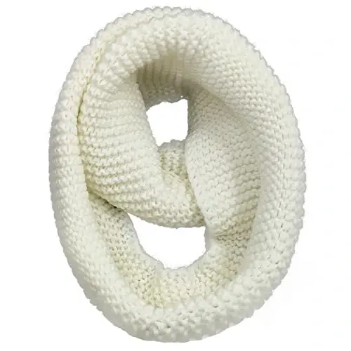 Warm Scarf for Winter Women & Men, Knit Wool Loop Infinity Scarves Thick & Chunky Neck Warmer For Cold Weather U-SY-WS7 - 1