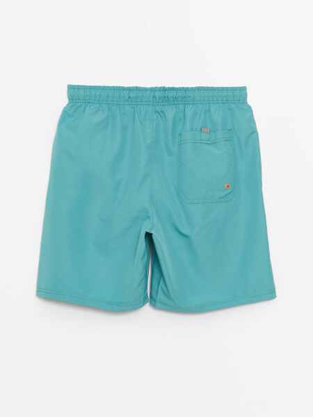 Turkuaz Kısa Boy Basic Erkek Deniz Şortu-Turkuaz - 6