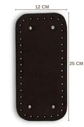 Kısa Çanta Tabanı Suni Deri 12cmx25cm-Kahverengi - 1