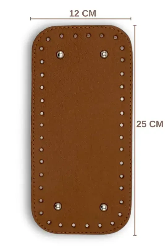 Kısa Çanta Tabanı Suni Deri 12cmx25cm Canta Aksesuarı Ve Çanta Aksesuar-Taba - 5