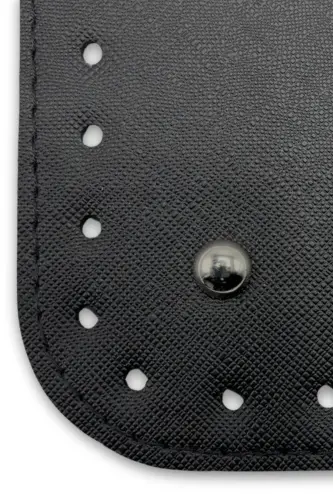 Kısa Çanta Tabanı Suni Deri 12cmx25cm Siyah-Siyah - 4