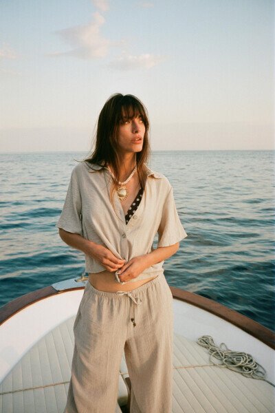 KISA KOLLU GÖMLEK-Kum - 3