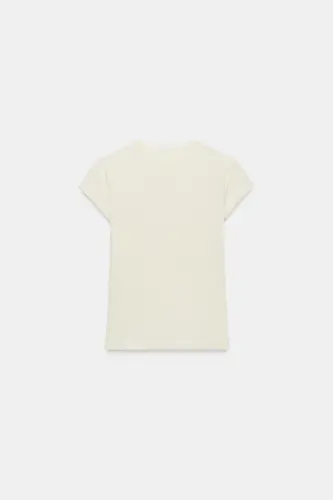 KISA KOLLU SLIM FIT T-SHIRT-Ekru - 7