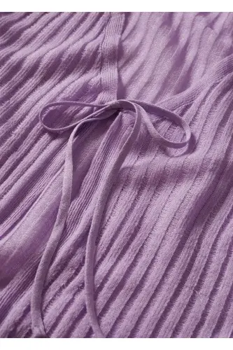 Kısa Örgü Hırka-Açık/Pastel Mor - 8