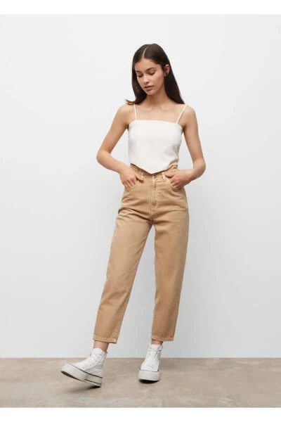 Kısa Paça Paperbag Jean - MANGO TEEN