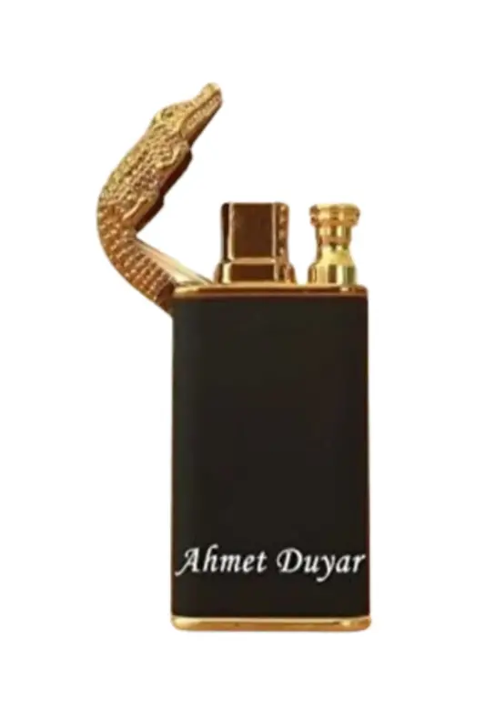 Kişiye Özel 2'li Çakmak 1 Adet Çift Alev Gazlı + 1 Adet Benzinli Çakmak Tasarım ve İsimli-Metalik Çakmak - 5