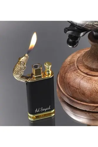 Kişiye Özel 2'li Çakmak 1 Adet Çift Alev Gazlı + 1 Adet Benzinli Çakmak Tasarım ve İsimli-Metalik Çakmak - 8