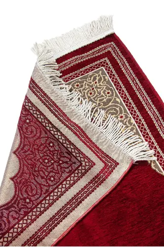 Kişiye Özel Canım Annem Hediyelik İsimli Nakışlı Şönil Seccade Bordo - Bordo - IHVAN ONLINE (1)
