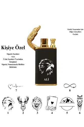 Kişiye Özel Hediyelik Çakmak Tasarım ve İsim Baskılı-Siyah Tasarım Çakmak - FARIST (1)