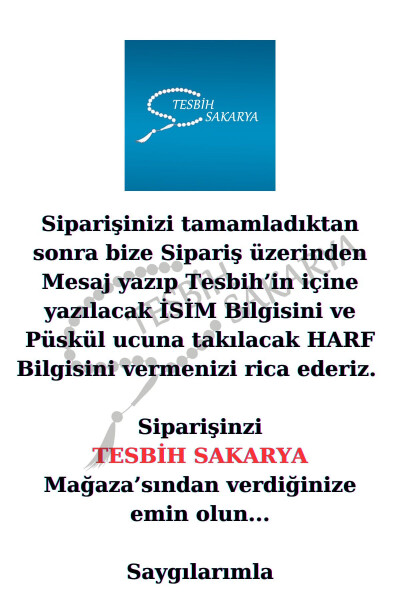 Kişiye özel isimli, hematit taşından, harfli püsküllü tesbih. Ahşap kutulu, doğal taş tesbih. - 2