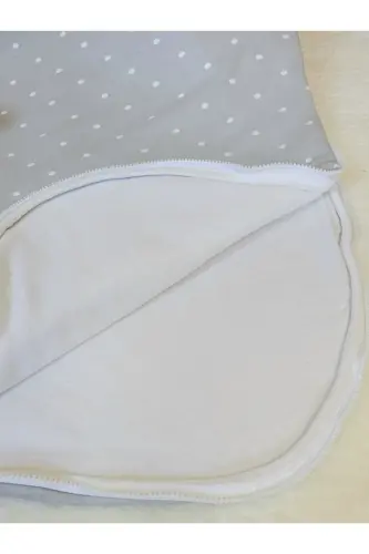 Kışlık 2,5 Tog Fermuarlı Kız- Erkek Bebek-çocuk Torba Uyku Tulumu 2,5 Tog- Gri/ Puantiyeli - Gri - 3