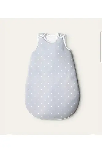 Kışlık 2,5 Tog Fermuarlı Kız- Erkek Bebek-çocuk Torba Uyku Tulumu 2,5 Tog- Gri/ Puantiyeli - Gri - 4