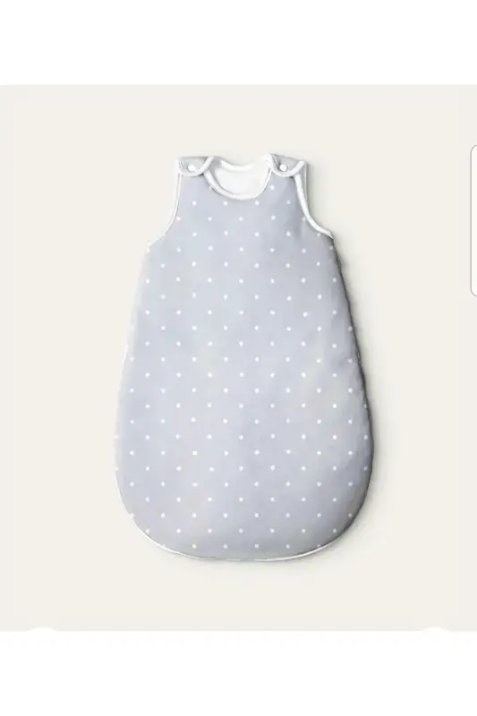 Kışlık 2,5 Tog Fermuarlı Kız- Erkek Bebek-çocuk Torba Uyku Tulumu 2,5 Tog- Gri/ Puantiyeli - Gri - 4