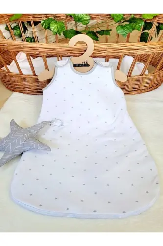 Kışlık 2,5 Tog Torba Kız Bebek Çocuk Kolsuz, Kolsuz Fermuarlı Uyku Tulumu/beyaz - Beyaz - 1