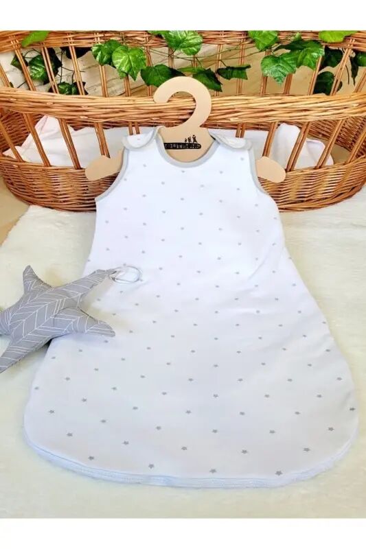Kışlık 2,5 Tog Torba Kız Bebek Çocuk Kolsuz, Kolsuz Fermuarlı Uyku Tulumu/beyaz - Beyaz - Alpar Tekstil