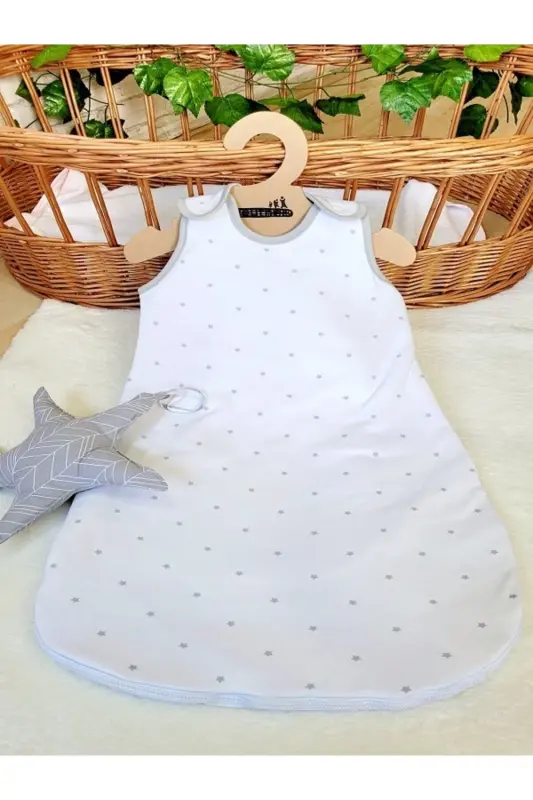 Kışlık 2,5 Tog Torba Kız Bebek Çocuk Kolsuz, Kolsuz Fermuarlı Uyku Tulumu/beyaz - Beyaz - 1