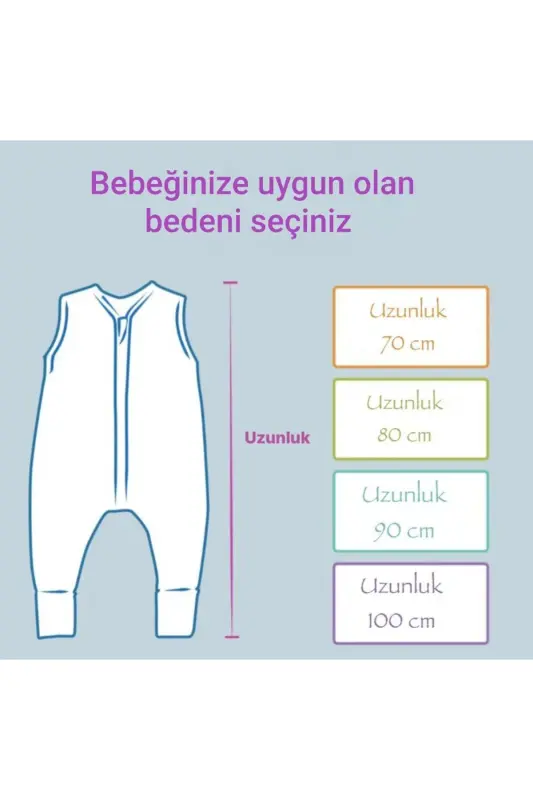 Kışlık 2,5 Tog Torba Kız Bebek Çocuk Kolsuz, Kolsuz Fermuarlı Uyku Tulumu/beyaz - Beyaz - 3