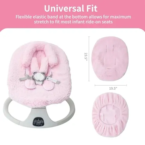 Winter Baby Car Seat Cover, Infant Car Seat Liner with Plush Fleece, Infant Insert for Baby Carseat, Warm Carseat Cover for Cold Weather, Baby Carrier Cover Liner Replacement for Newborn Shower Party - 5