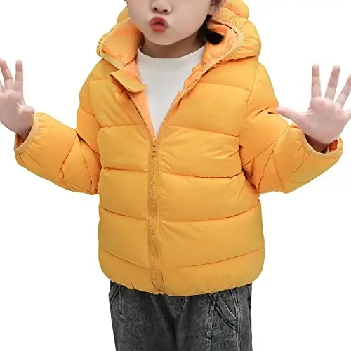 Winter Down Coats for Kids Baby Boys Girls Light Puffer Padded Jacket Bear Hoods Infant Outerwear - 2