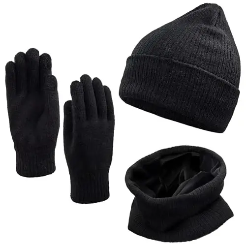Warm Scarf for Winter Women & Men, Knit Wool Loop Infinity Scarves Thick & Chunky Neck Warmer For Cold Weather U-SY-WS7 - 1