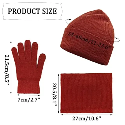 Warm Scarf for Winter Women & Men, Knit Wool Loop Infinity Scarves Thick & Chunky Neck Warmer For Cold Weather U-SY-WS7 - 2