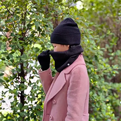 Warm Scarf for Winter Women & Men, Knit Wool Loop Infinity Scarves Thick & Chunky Neck Warmer For Cold Weather U-SY-WS7 - 6